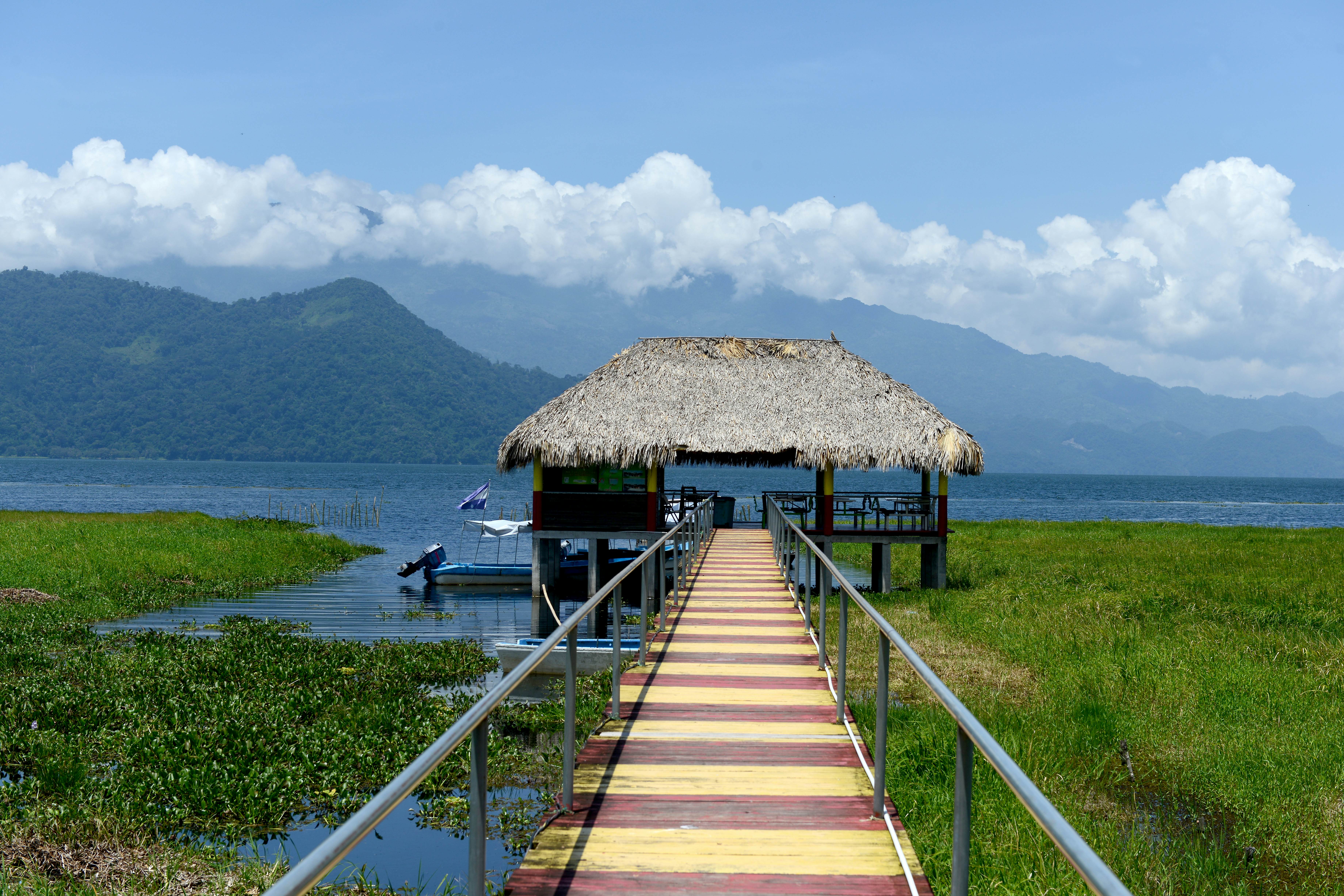 Thatched boathouse, Lake Yojoa, Honduras